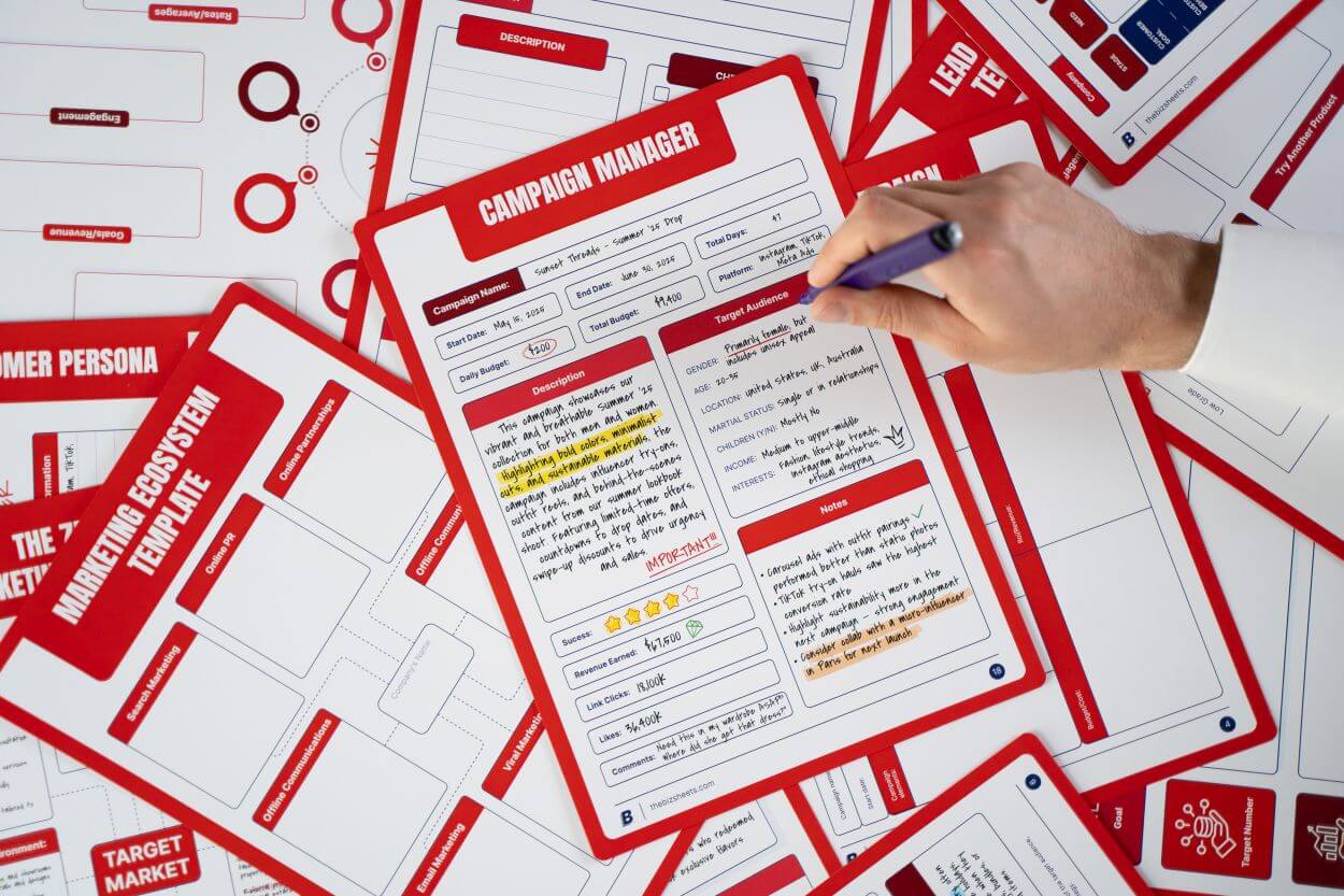 Printable Marketing Sheets Pack